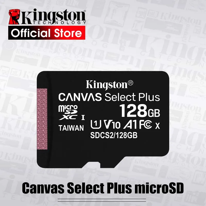 Карта памяти Kingston Canvas Select Plus microSD 16 ГБ 32 64 класс 10 128 256 512 ГБ|Карты памяти| |