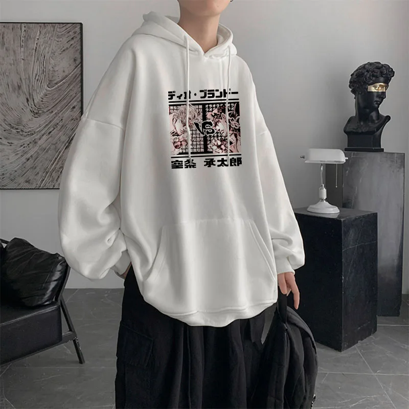 

New Men's Sweatshirt Jojo Bizarre Adventure Printing and Women's Unisex Casual Hoodie Harajuku Streetwear Tops Anime Hoodie