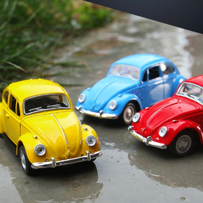 Винтажная Игрушечная модель для детей с изображением жука литья под давлением