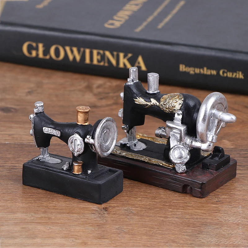

2 Size Mini Sewing Machine Simulation Home Furniture for Girl Doll House Decor
