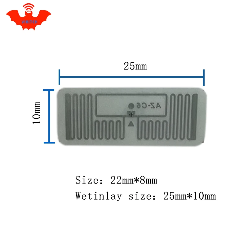 UHF RFID бирка наклейка Impinj MR6 AZ C6 влажная инкрустация 915m868 860 960 МГц EPC 6C 20 шт.