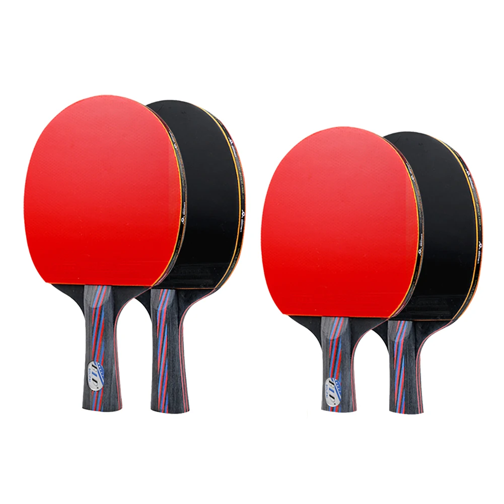 

Wooden Double Face Table Tennis Racket Set Adult Student Training Powerful Ping Pong Paddle Bat with Bag