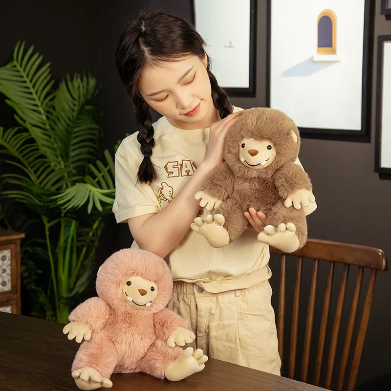 

25cm simulation sloth plush toy cartoon bigfoot monster soft animal pillow home decoration Juguetes de peluche