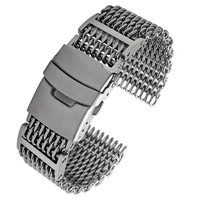 high quality mesh stainless steel watchband 20mm 22mm 316l stainless steel bracelet for iwc omega wrist band metal milan band