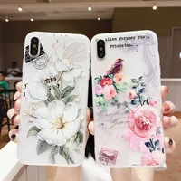 3d relief phone cases for iphone 12 7 8 6 6s plus 11 pro max x xs max xr se flower soft silicone cover