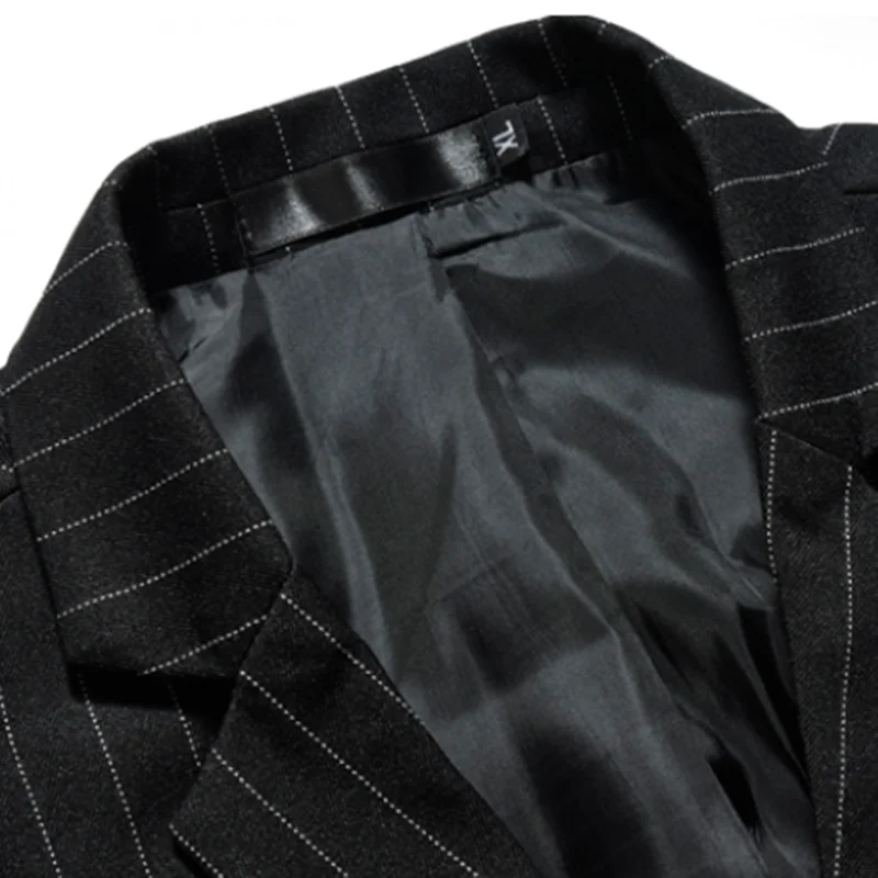 

Striped Blazer Mens Slim Fit Blazer Coats Masculino Business Casual Men Stylish Blazer Autumn Striped Suit Jackets