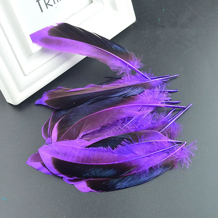 Purple 10-15 см, 4-6 дюймов, перья фазана для рукоделия, ювелирные изделия, аксессуары для костюма, натуральный куриный перья - Цвет: Purple