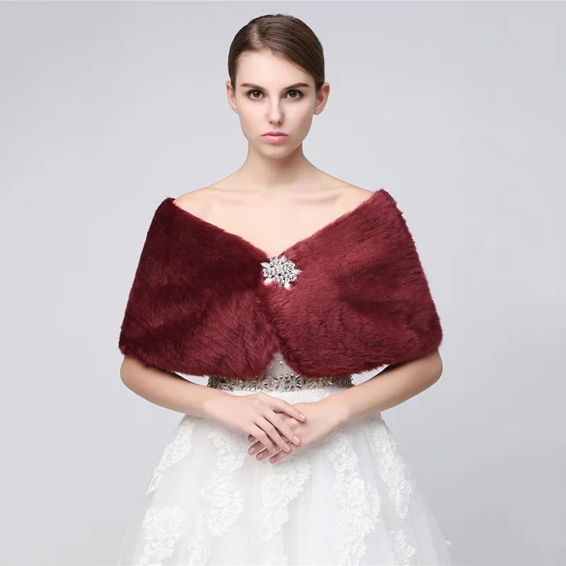 Оптовая продажа разноцветные меховые накидки-болеро из искусственного меха