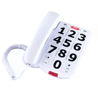 big button telephone for seniors corded single line easy to read desk landline phone for visually hearing impaired old people