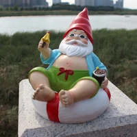 resin naughty gnome dwarf garden decoration statue old man bark ghost ornament easter outdoor creative props craft birthday gift