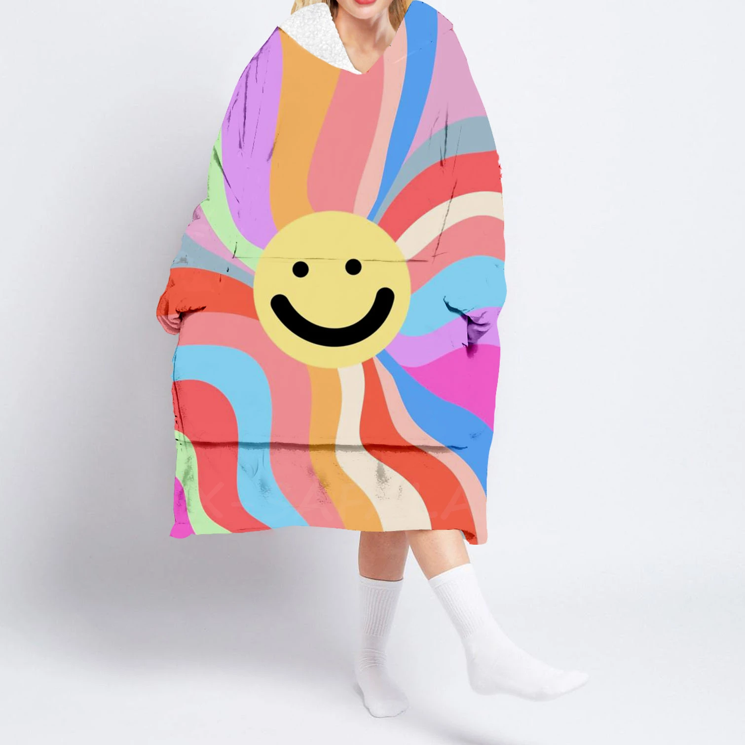 

Ночная рубашка с капюшоном и карманом для женщин и мужчин