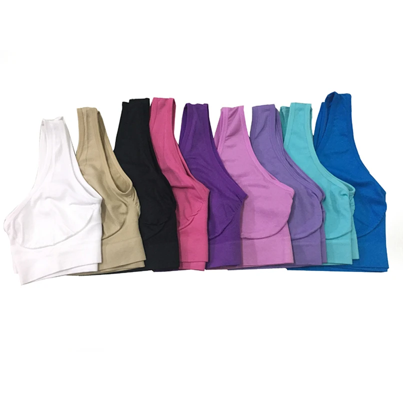 Спортивный бюстгальтер для женщин 2021 однотонный Бралетт пикантная спортивная