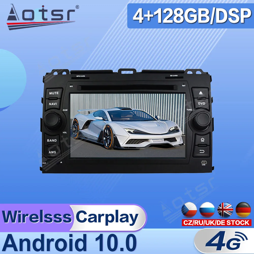 

Android 10 For TOYOTA Land Prado 2006 2007 - 2010 Tape Radio Recorder Video Car Multimedia Stereo Player GPS Navi Head Unit DPS