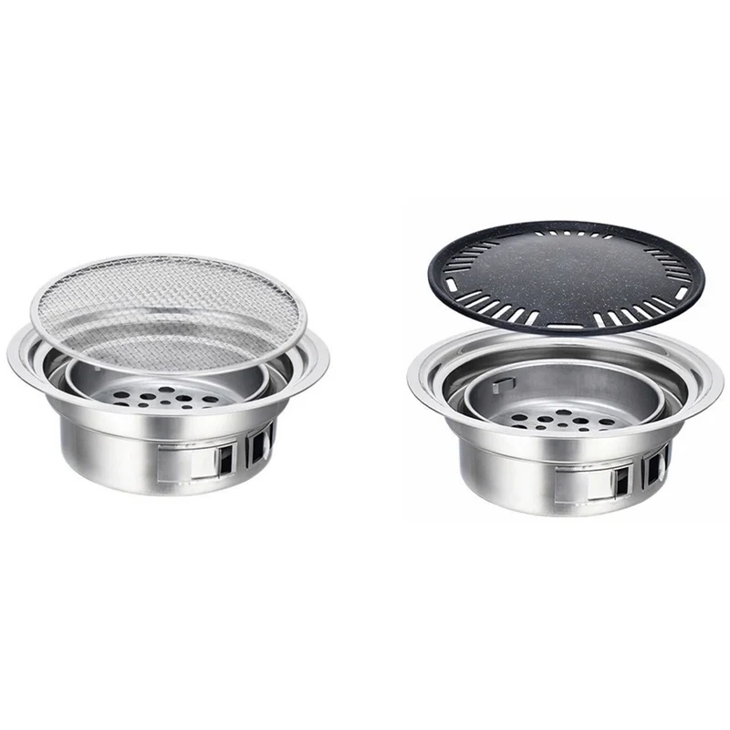

Stainless Steel Charcoal Barbecue Grill Non-Stick Barbecue Grills Portable Bbq Grill Round Carbon Barbecue Stove
