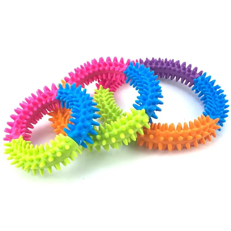 Резиновое кольцо с шипами игрушка для укуса собак устойчивый к укусам игрушечный