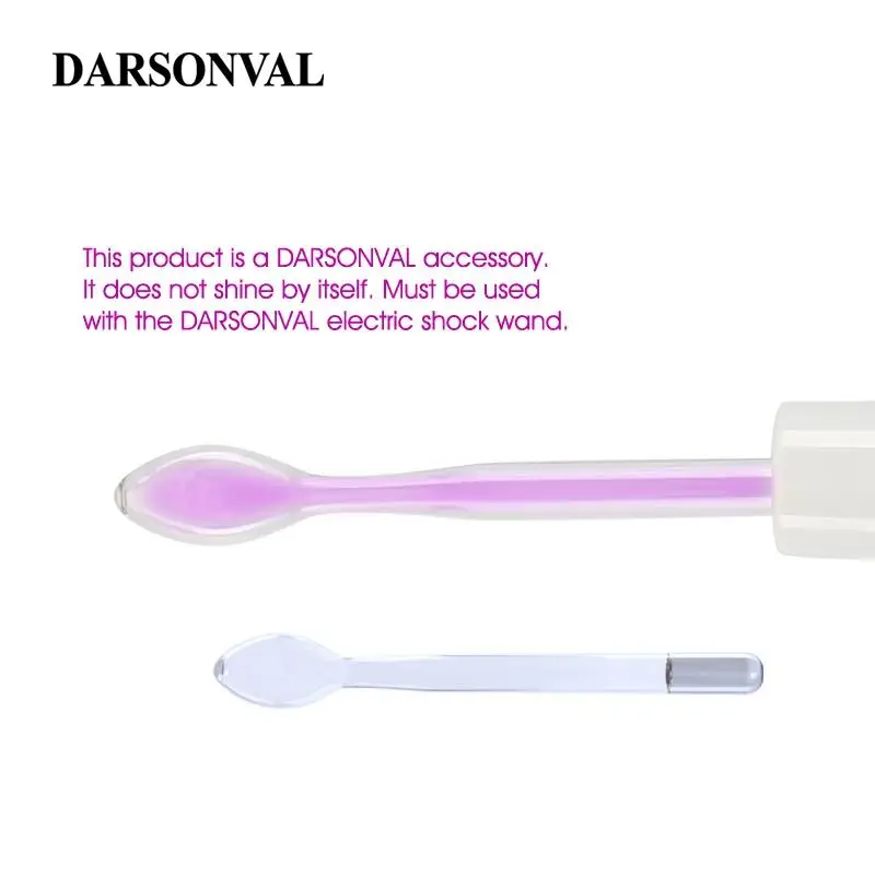 DARSONVAL 1 шт. высокочастотный лицевой язычок стеклянный трубчатый электрод для