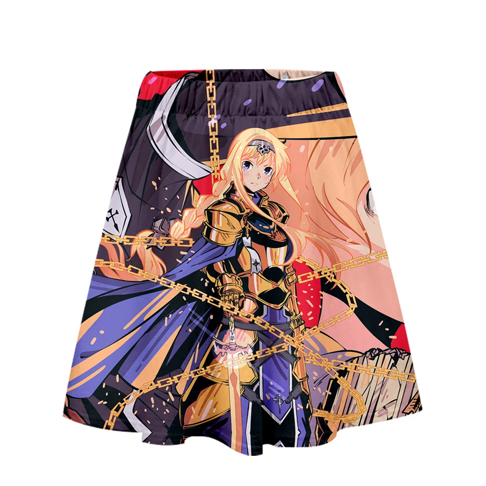 Женская юбка в стиле Харадзюку повседневная с изображением меча 2019|Женские юбки|