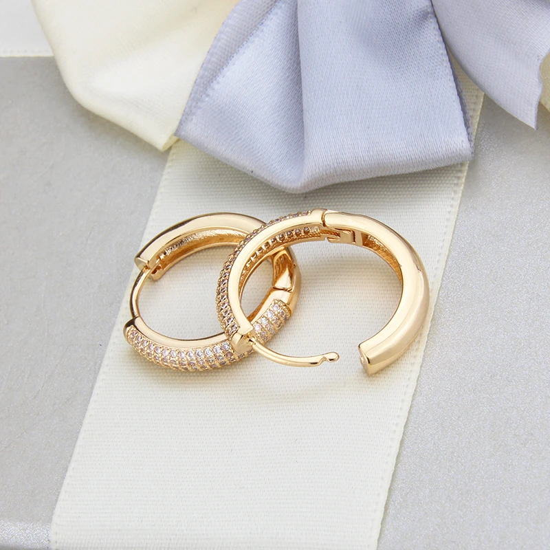 Новое поступление медные серьги золотого/серебряного цвета белые кольца для