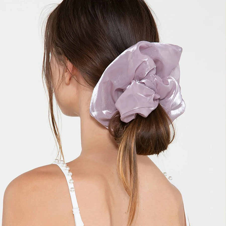 

Fashion Oversize Hair Scrunchie Women Hair Accessories Ladies Glazed Yarn Hair Tie Lady Scrunchie Ponytail Female Hair Rope