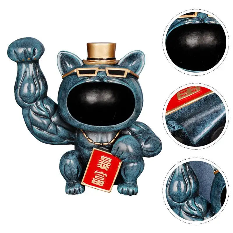 

1Pc Housewarming Adornment Business Opening Gift Fortune Cat Model Decorative Cat Model for Office Shop Decor
