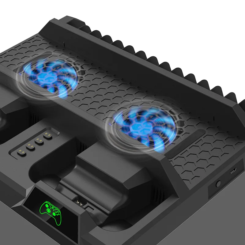 

Vertical Stand with Cooling Fan Cooler Dual Controller Charger Charging Station for ONE/X/S Dual Charging LED Lamp