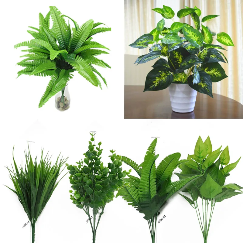 Artificial Plant Decor 30cm Fake Home Office Decoration Simulation Beautiful Plastic Bush Plants Outdoor Indoor Flower | Дом и сад