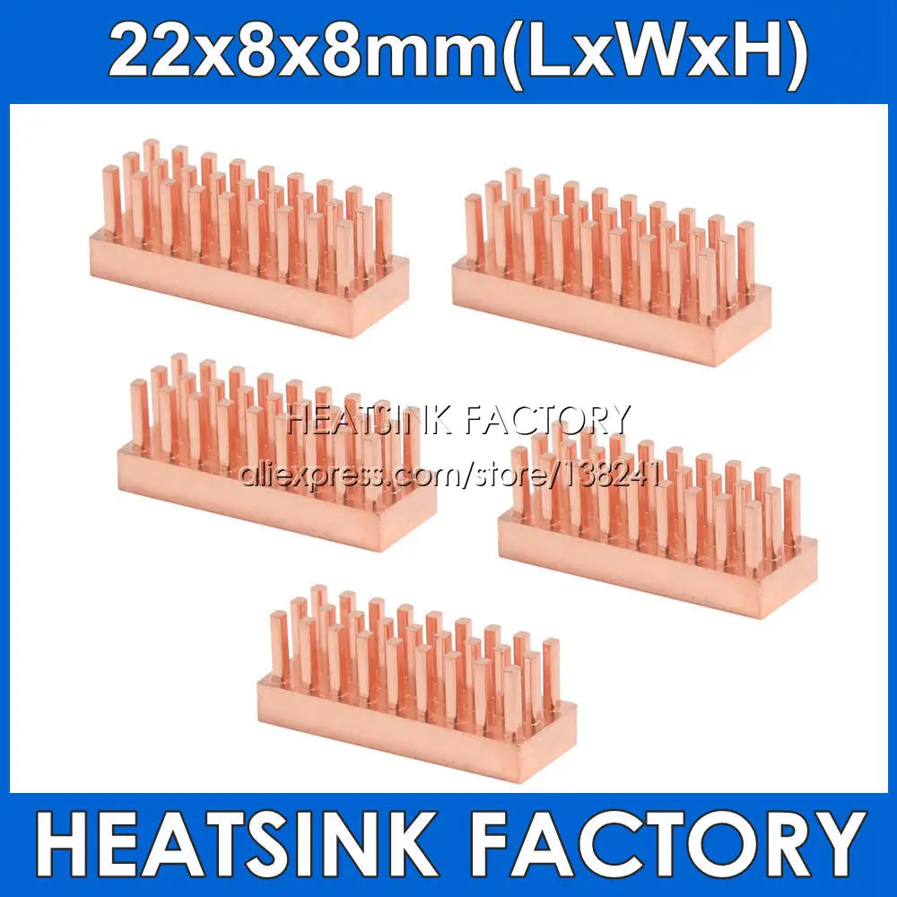 Радиатор из чистой меди 22x8x8 мм | Компьютеры и офис