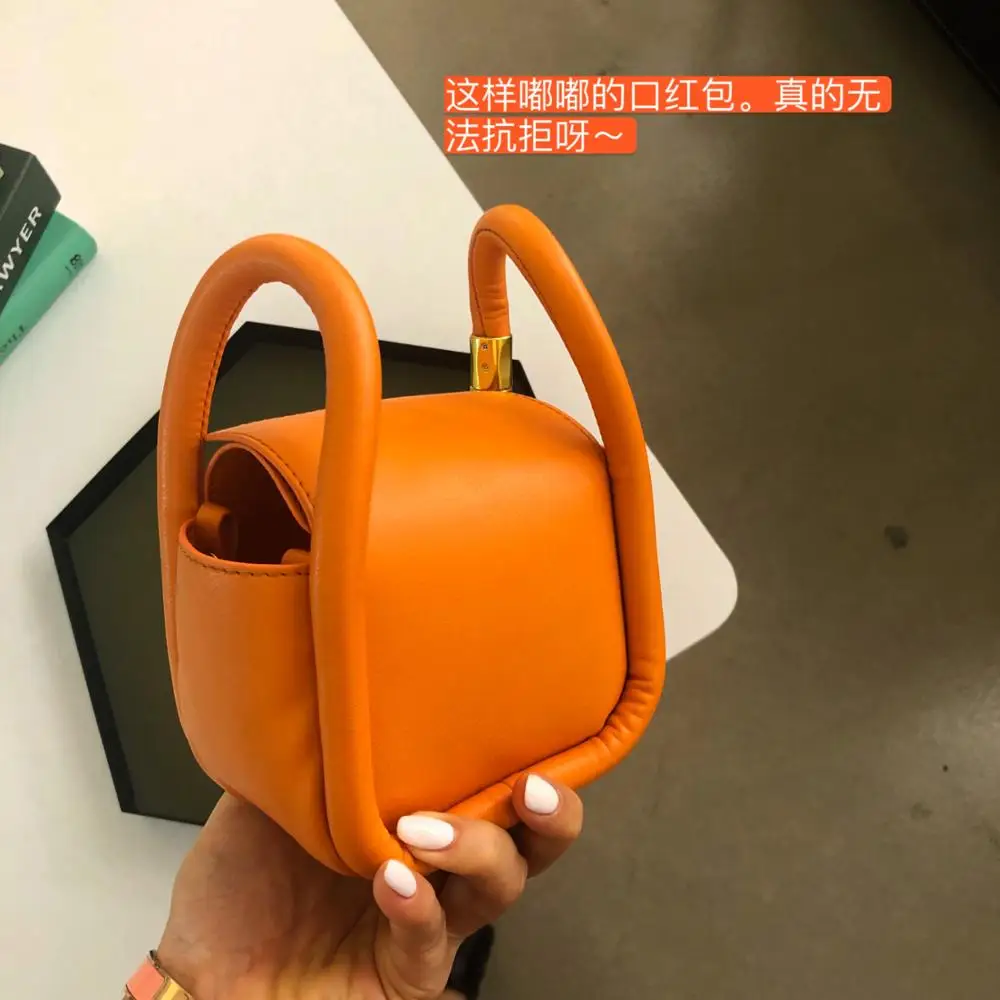 Милая Компактная сумка-мессенджер из воловьей кожи с изображением мороженого и