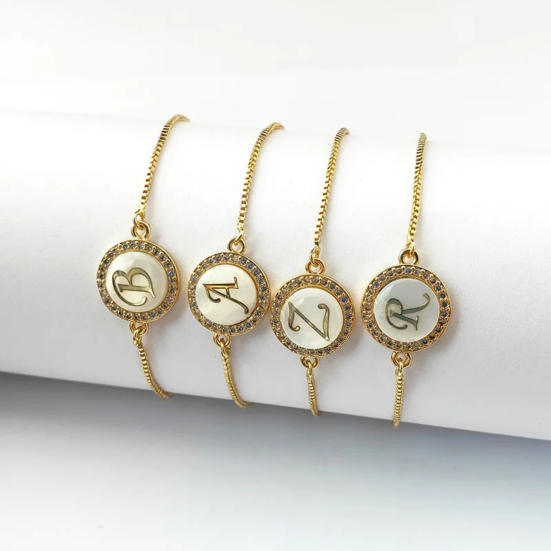 1 шт. новые трендовые 26 Браслеты с буквами для леди ювелирные изделия в виде