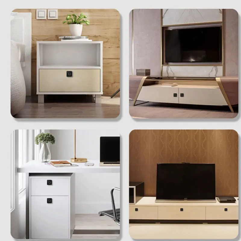 smart fingerprint lock anti theft electronic file storage cabinet keyless for furniture drawer box home office free global shipping