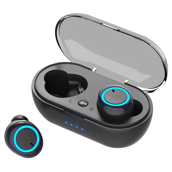 Беспроводные наушники G02 TWS 5,0 Bluetooth 9D стерео IPX7 водонепроницаемые наушники 3300 мАч светодиодный умный внешний аккумулятор держатель для телефона - Цвет: 500mAh no LED