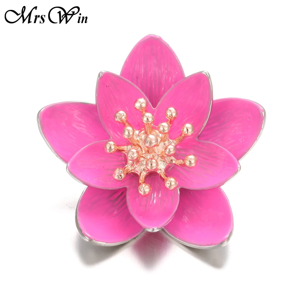 6 шт./лот новые ювелирные украшения с кнопками 18 мм очаровательные большие цветы