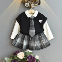 girls college style spring and autumn three piece virgin baby three piece suit girl christmas outfit clothes toddler clothes