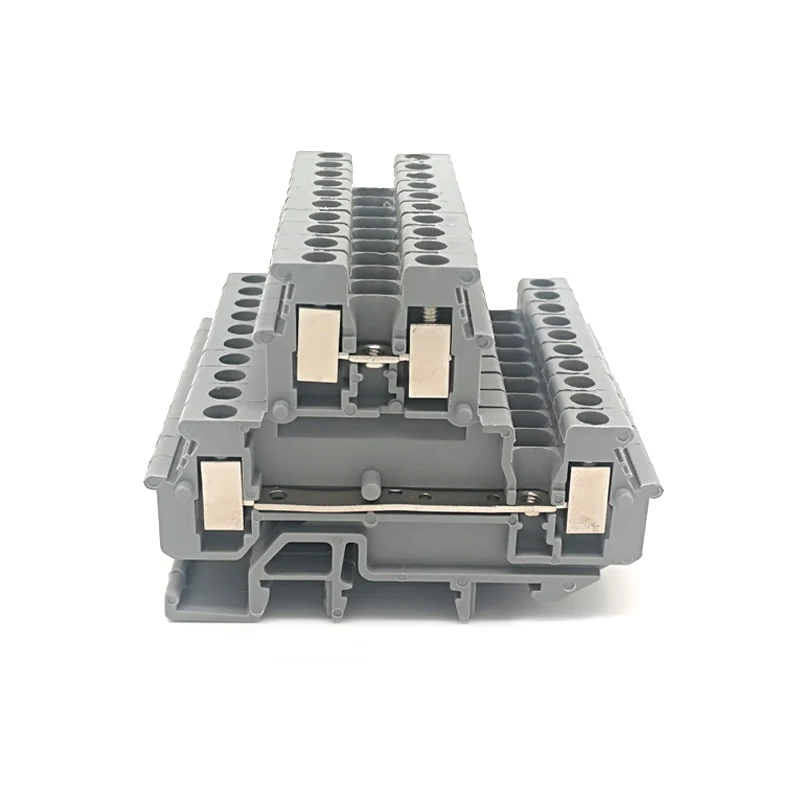 Клеммные блоки на Din рейку двухрядные клеммные MBKKB2.5 винтового типа проводные