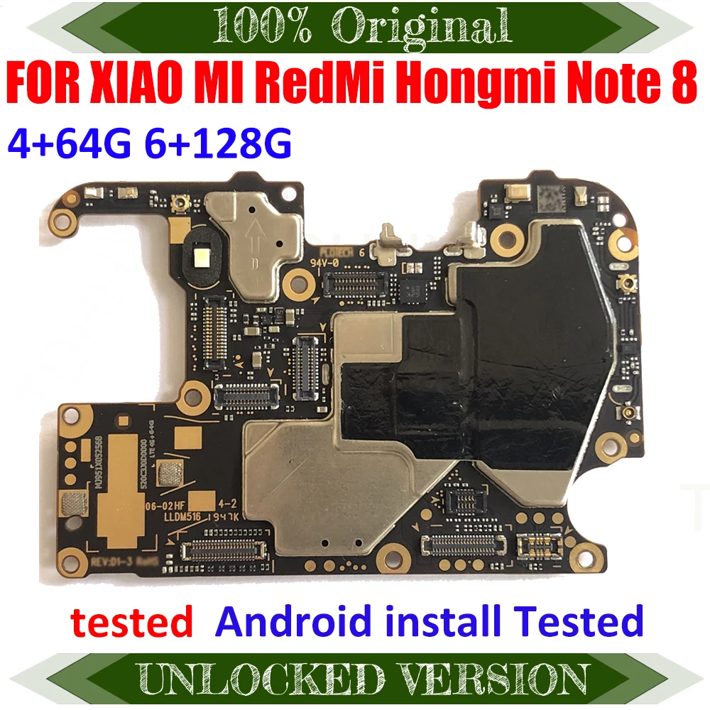Замена материнской платы с чипами для Xiaomi Hongmi Redmi Note 8 материнская плата