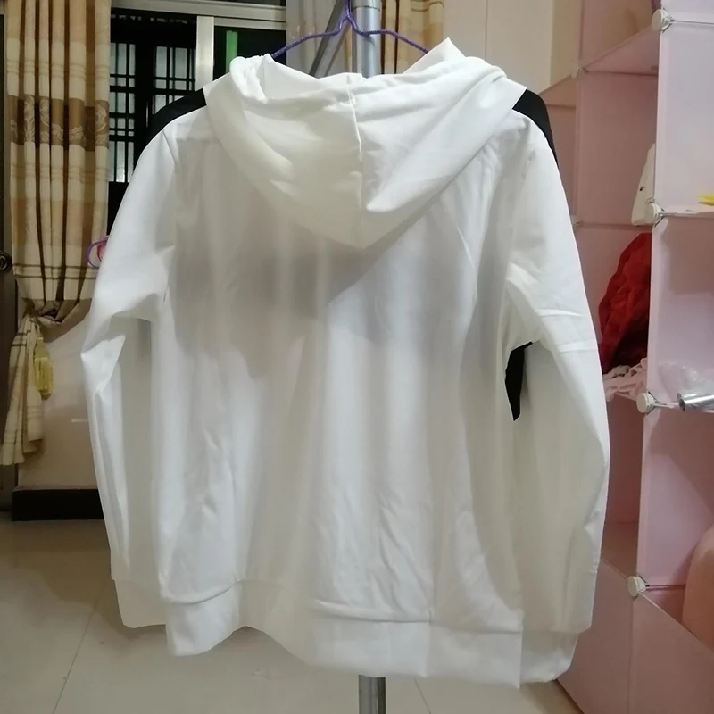 

Spring Casual Print Tracksuit Women Large Size Contrast Color Fashion Long Sleeve Hooded Pullover Tops + Pants 2 piece Sweatsuit