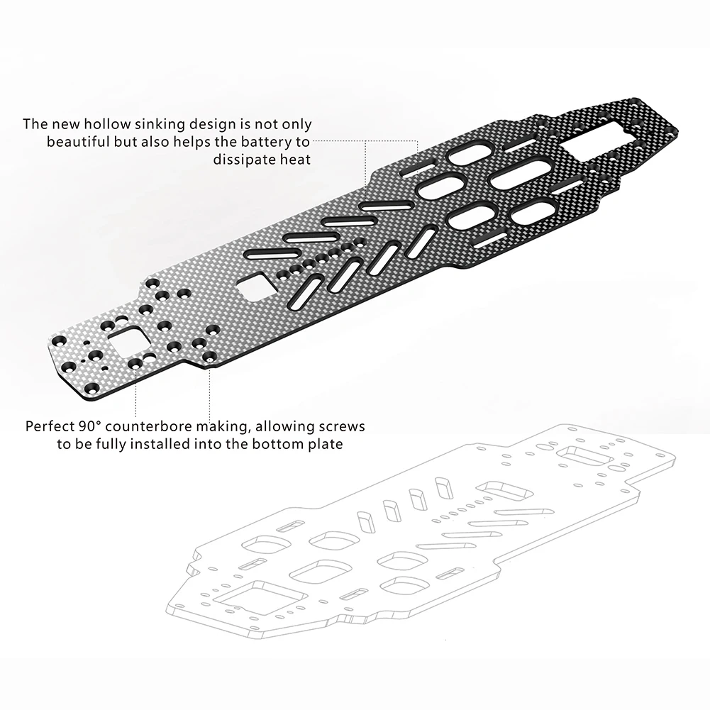 

2021 RC Radio car 3RACING D5S Carbon fiber second floor front rear shock 1:10 Direct Fit Drifting Solid Carbon Fiber Upgrade Kit