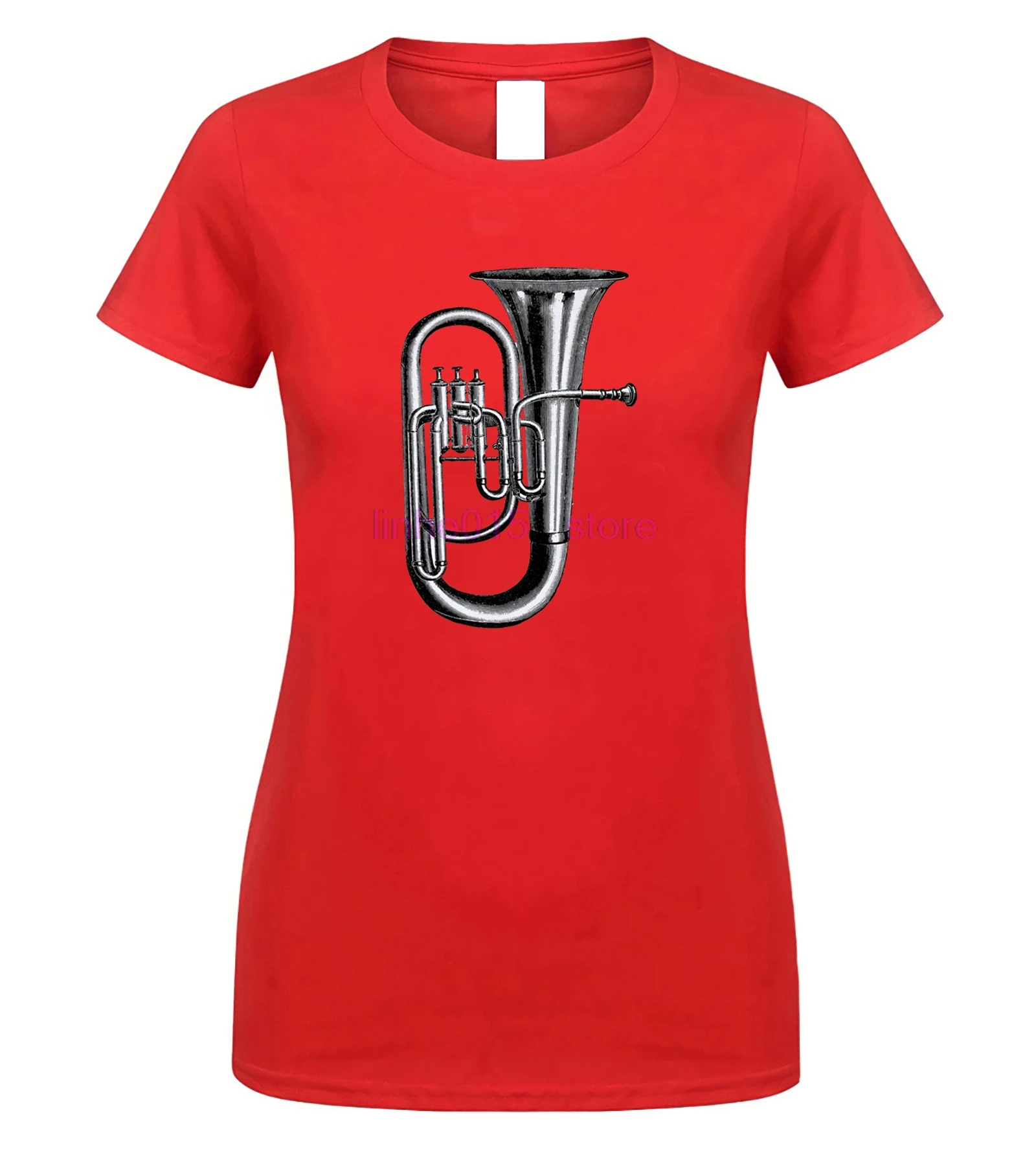 Винтажная футболка с трубой саксором латунным духовым инструментом ретро-эскиз