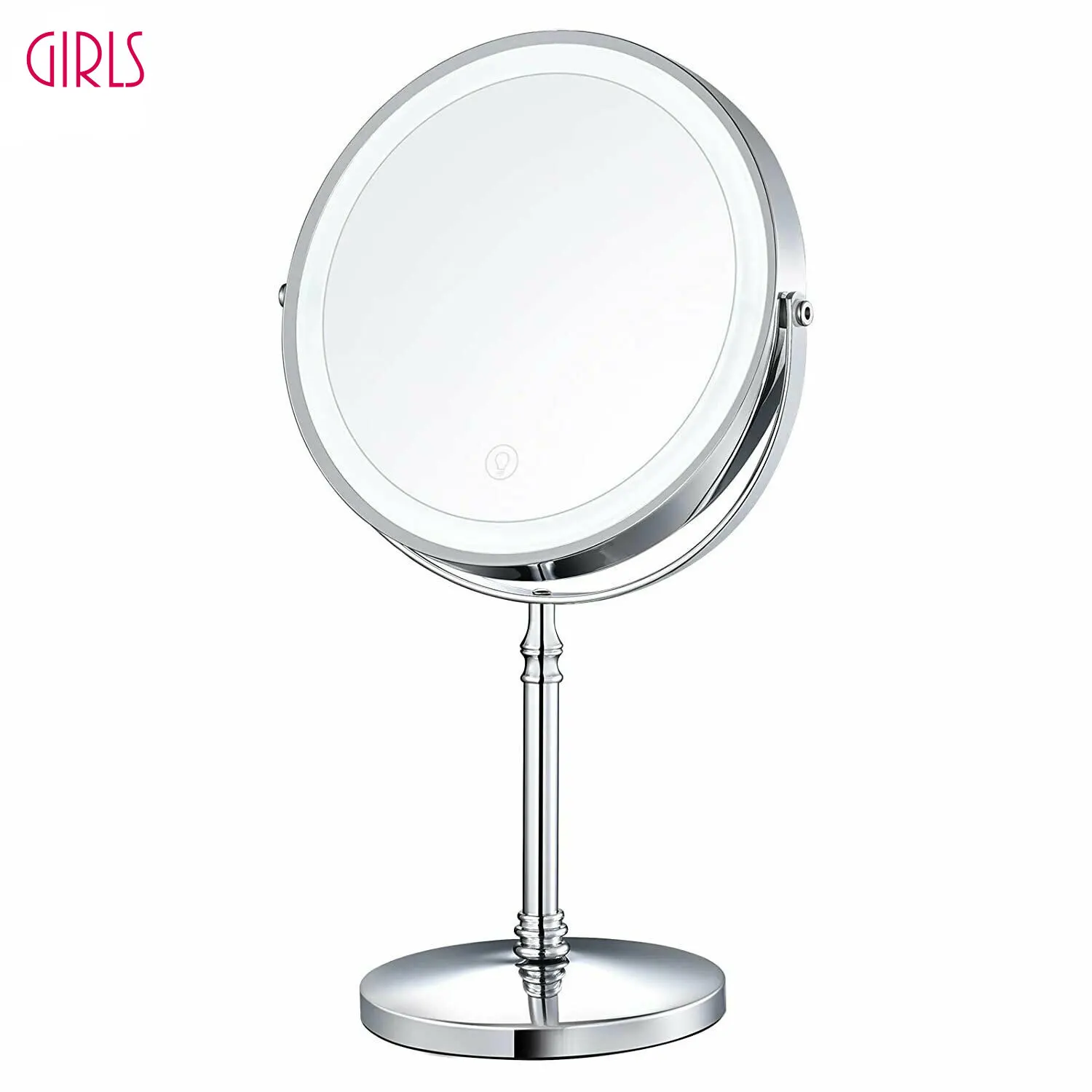 

8" LED Makeup Mirror with Lighted 10X Magnifying Dual Sided Dimmer Vanity Mirror