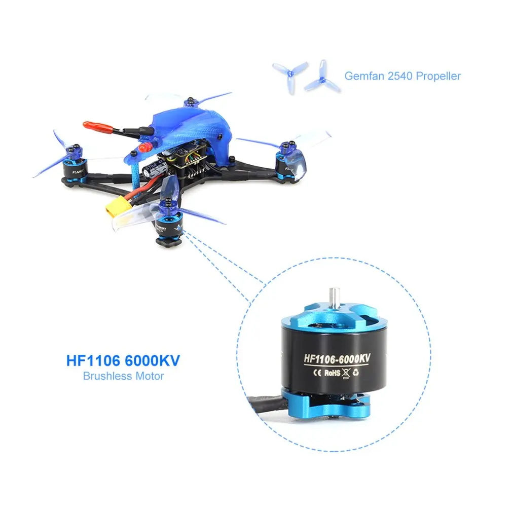 HGLRC Parrot120 Pro PNP 2 5 дюймов зубочистка FPV гоночный Дрон с 6000KV бесщеточный двигатель FD13A