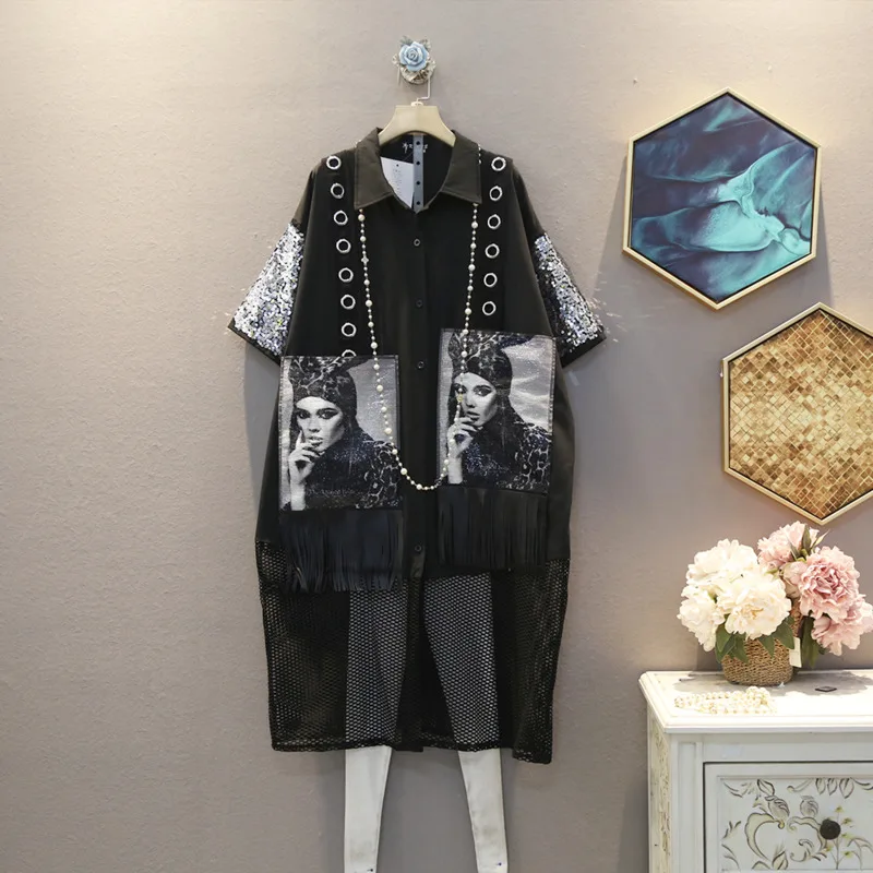 Женская блузка с отложным воротником EWQ однобортная Лоскутная Блузка составного