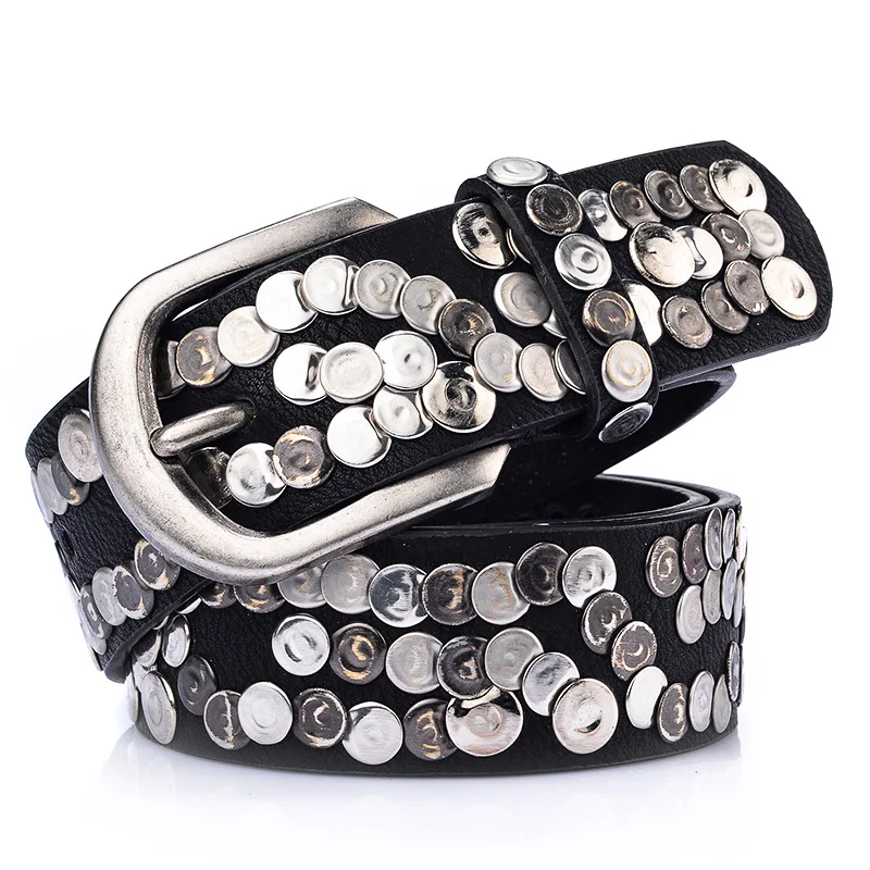 

New Fashion Rivet Leisure Belt Women's Skirt With Rhinestone And Diamond