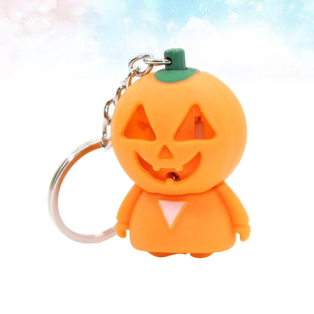 Хэллоуин Тыква брелок светодиодный световой звуковой для ключей творческий