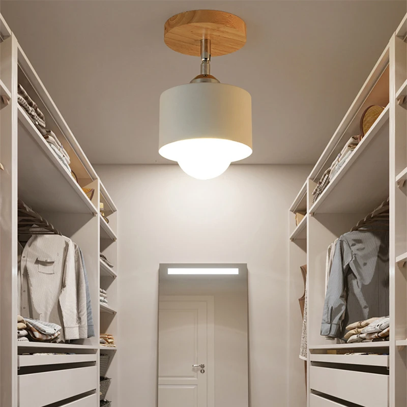 Светодиодный потолочный светильник современный деревянный винтажный цветной