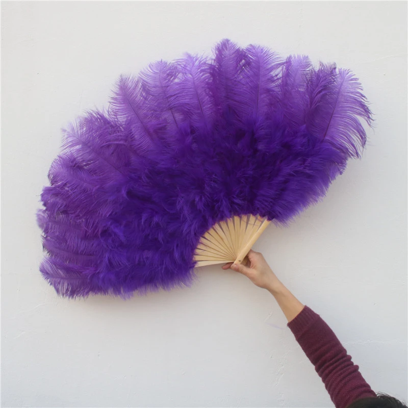 Высококачественные синие страусиные перья веер шлейф Вечеринка карнавал
