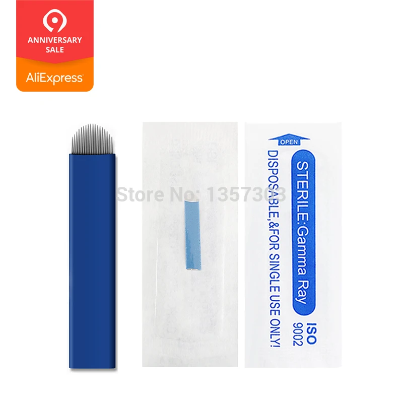 18 контактная U образная татуировочная игла Перманентный макияж бровей лезвие для