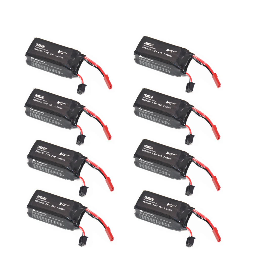 Оригинальный аккумулятор для дрона Hubsan LiPo 7 6 В 980 мАч H123D Lipo батарея Замена FPV