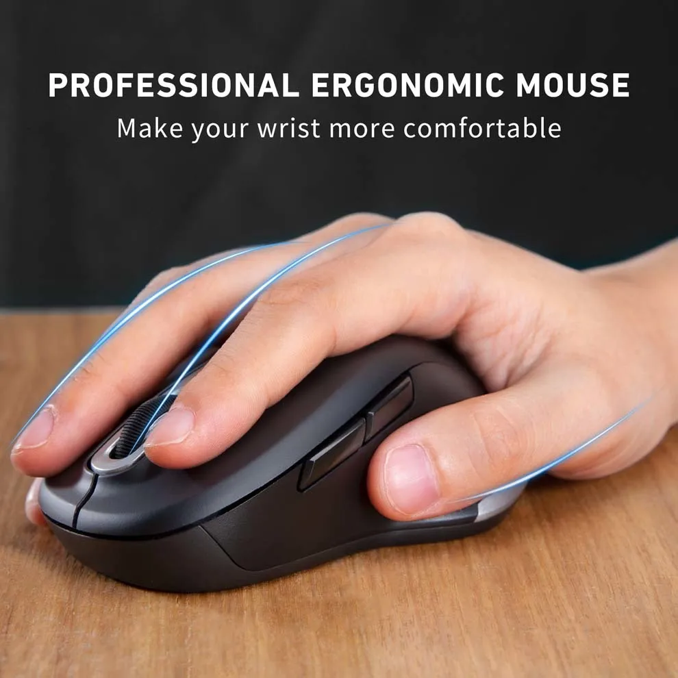 Jelly Comb Type C Wireless Mouse for MacBook Laptop Computer USB 2.4GHz Ergonomic Mice Adjustable 2400DPI Gaming | Компьютеры и офис