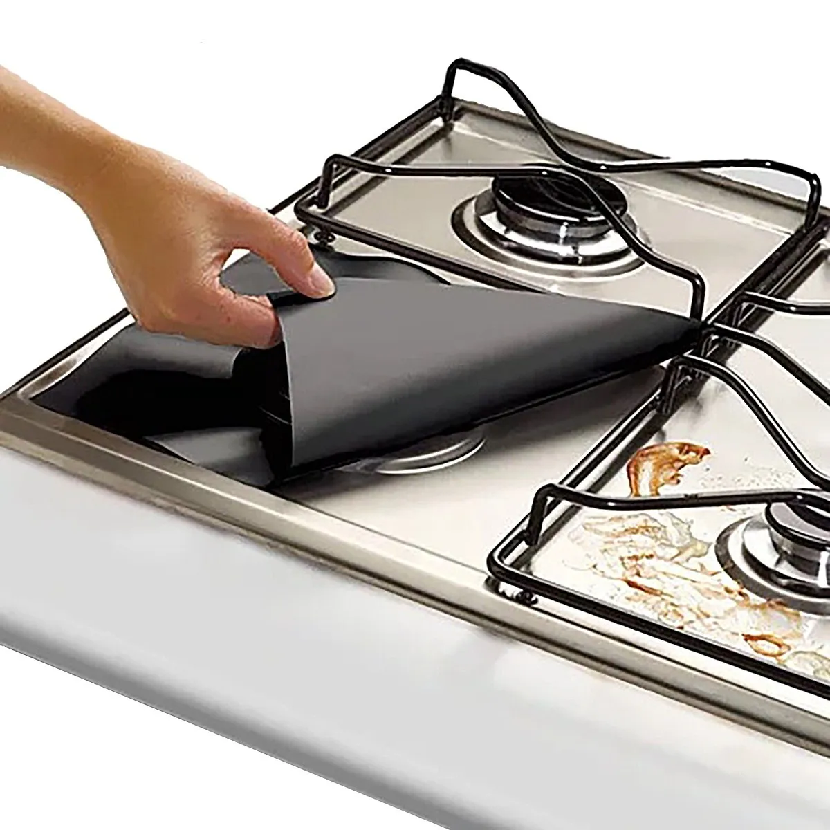 1 шт. газовые протекторы для плиты многоразовые горелки крышки лайнер коврик