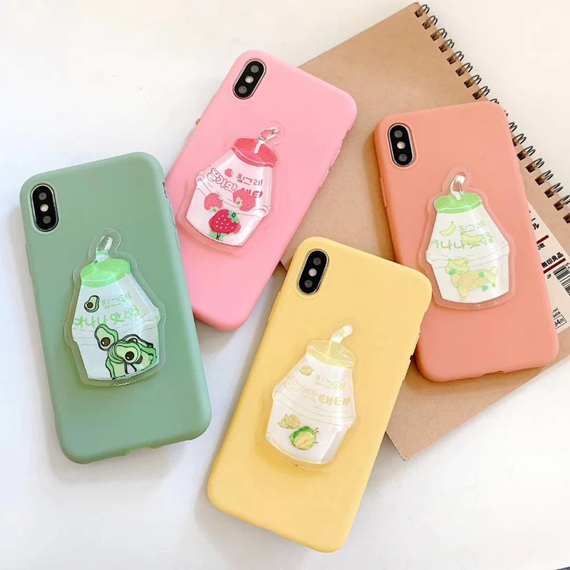 Ainike Cute 3D Summer Drink Milk Toy Liquid Squishy Soft TPU Phone Case For Samsung Galaxy J3 J710 J530 J4 J6Plus C8 ON7 J2Prime |